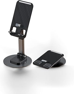 Support mobile de bureau pliable iq touch h5 avec base rotative flexiview, noir
