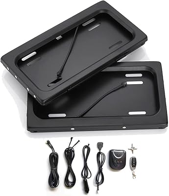 Cadre de plaque d'immatriculation 2 pièces, support de plaque d'immatriculation compatible avec us