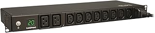 Adaptateur pdu avec compteur tripp lite, 20 a, 10 prises