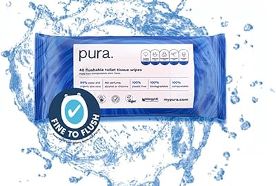 Lingettes nettoyantes pour toilettes pura, 40 pièces (paquet de 1)