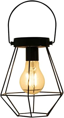 Lampe d'extérieur en fer fixable en acier inoxydable avec ampoule blanc chaud