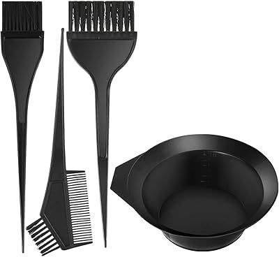 Kit de teinture capillaire pour salon de coiffure ecv 4 pièces, peigne, brosse