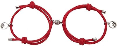 Pingyongchang 2 pièces aimant d'attraction mutuelle bracelet de couple réglable fait à la main