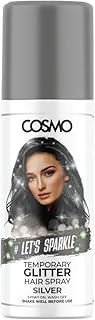 Cosmo temporary silver glitter hair color spray 100 ml pour unisexe, convient à tous les types de cheveux, coloration, soins capillaires, beauté. Diaytar Sénégal : Innovation, diversité et accessibilité