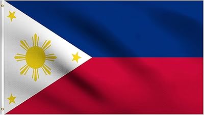 Drapeau national des philippines extérieur ou intérieur 90x150 cm de supporter