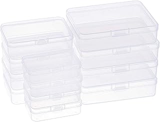 Benecrete 12 pack de 3 boîtes de rangement rectangulaires en plastique transparent avec couvercles pliables pour organiser de petits objets et projets d'artisanat. Diaytar Sénégal : Votre guichet unique pour tous vos achats