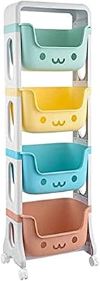 Organisateur de rangement de jouets pour enfants chariot roulant à 2 3 4