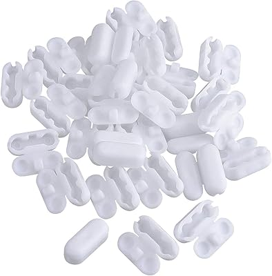 Paquet de 30 rideaux à chaîne en fil brodé en plastique, pinces à