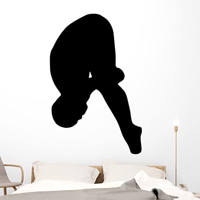 Wallmonkeys wm87107 autocollants muraux à décoller et coller style silhouette de gymnastique