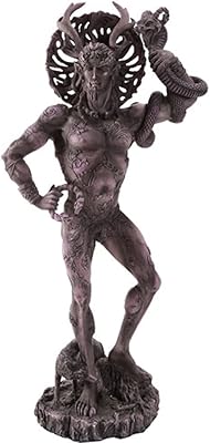 Statue de collection du dieu celtique à cornes cernunnos par l'artiste maxine miller