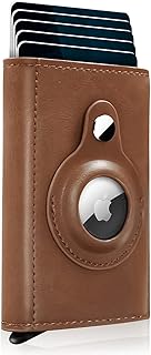 Portefeuille simple avec support airtag en cuir pu de luxe porte-carte