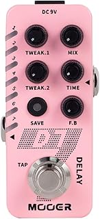 Mini pédale multi-delay moore d7 avec 6 bandes de retard différentes
