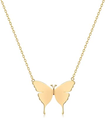 Collier en or pour femme, pendentif plaqué or 18 carats, chaîne élégante, bijoux