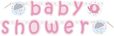 Bannière de lettres articulée pour fête prénatale en forme d'éléphant, 6" de haut