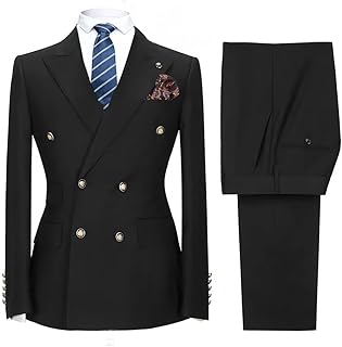Costumes deux pièces à double boutonnage pour hommes costumes de mariage à boutons