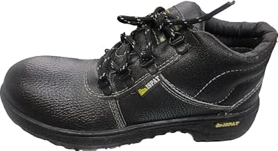 Chaussure de sécurité imperméable pour hommes en cuir avec embout en acier léger