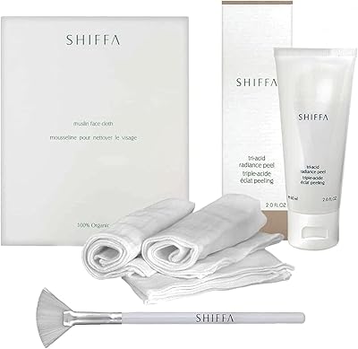Kit de peeling triple acide heal skin avec chiffon pour le visage biologique