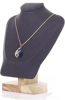 Présentoir à bijoux collier en velours en bois chevalet porte-bijoux support pour chaîne