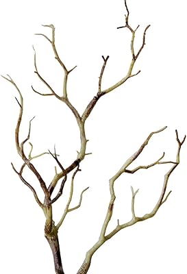 Branches d'arbre séchées en bois artificiel stobock, 3 branches de manzanita en plastique