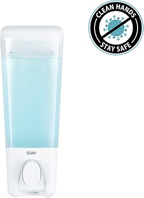Distributeur de savon monotrou better living clear choice, plastique dur, blanc, 1 pièce