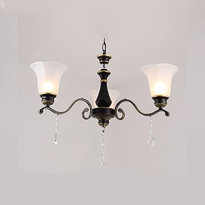 Lustre de plafond rustique américain en fer pour salon, salle à manger