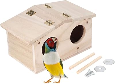 Maison à oiseaux en bois, nids d'oiseaux extérieurs, maison d'élevage d'oiseaux pour perroquets