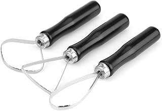 Outils de poterie en céramique 3 pièces/ensemble outil de sculpture en argile de poterie en bois grand anneau avec fil plat en acier inoxydable. Électroménager, mode, beauté... Diaytar a tout en stock