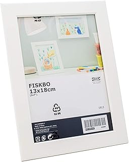 Cadre photo blanc ikea fiskbo, taille 13x18 cm - ensemble de 4 pièces