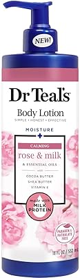 Lotion à la rose et au lait dr teal's 532 ml