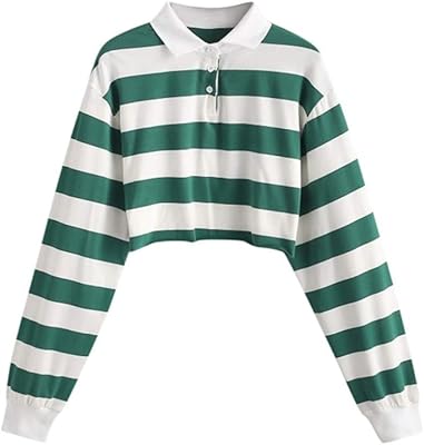 Sweat-shirt à rayures colorées pour femmes, bouton, manches longues, sweat à capuche, hauts