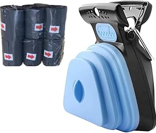 Pelle à popper avec sept rouleaux sacs crottes portables pour chien ramassage