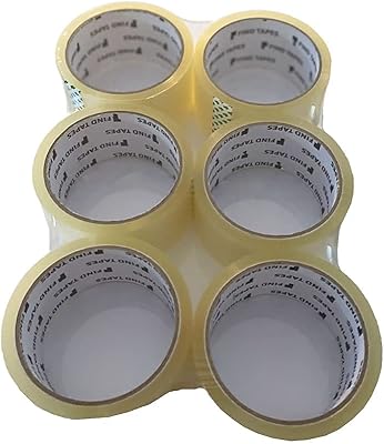 6 rubans adhésifs transparents bopp, parfaits pour les boîtes, les colis et d'innombrables