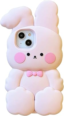 Yakvok rabbit design cover pour iphone 11 une coque mobile kawaii 3d