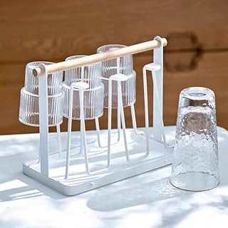 Égouttoir à tasses vue, égouttoir à 6 tasses, organisateur de tasses antidérapant