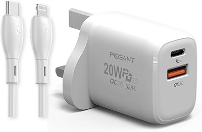 Chargeur rapide begant 20w usb c pd avec câble usb-c pour iphone double
