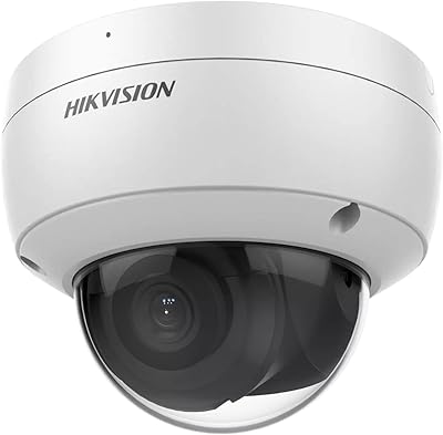 Caméra ip hikvision 4k 8mp 2,8 mm avec dôme anti-vandalisme ip67 ik10 h.265+