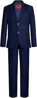 Ensemble de costume formel 2 pièces pour garçon, coupe slim et version husky