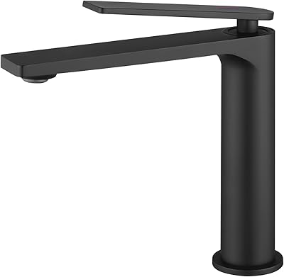 Mitigeur de salle de bain fashion home, en laiton de couleur noir mat
