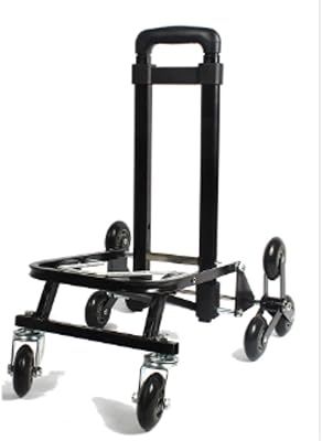 Chariot ymikea, chariot pliable à roues chariot à échelle d'escalade portable avec roues