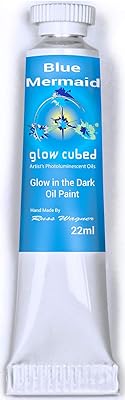 Peinture à l'huile professionnelle blue mermaid qui brille dans le noir (22 ml)