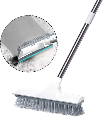 Brosse de nettoyage de sol à long manche extensible, brosse de nettoyage