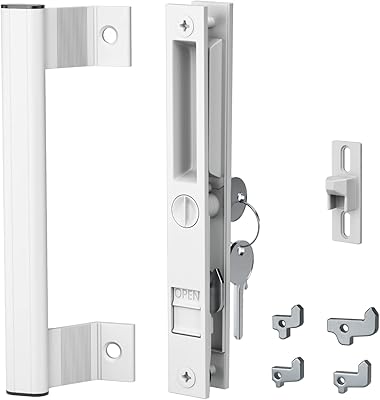Ensemble de poignées de porte coulissante en verre t-haken, 6-5/8