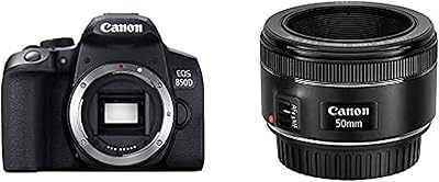 Kit d'objectif canon eos 850d + 50 mm f/1.8 stm