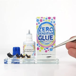 Colle noire professionnelle econsign non sensible pour extensions de cils, sèche en 5