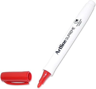 Lot de 12 marqueurs pour tableau blanc artline supreme, epf-507,1,5 mm, rouge, boîte/12
