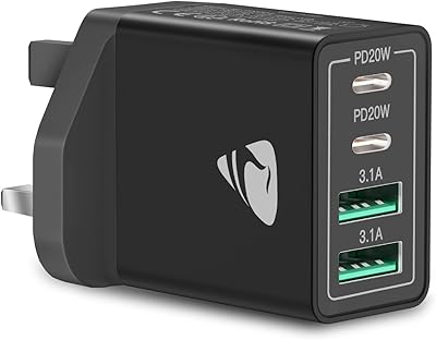 Chargeur usb ionos chargeur rapide 40 w 4 ports c adaptateur