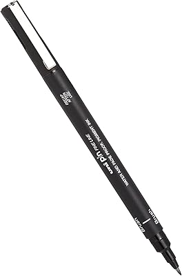 Stylo pinceau uni pen fine liner noir à pointe unique, pin br-200(s), 1