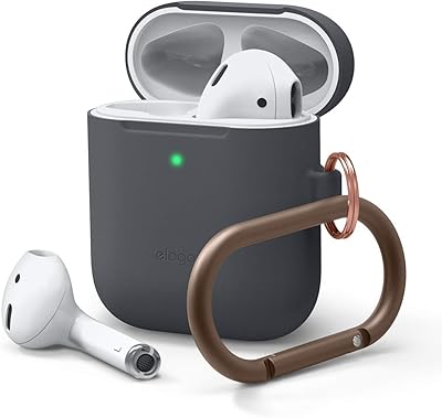 Étui à suspendre elago slim pour apple airpods gris foncé