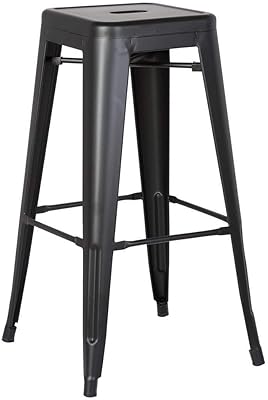 Tabourets de bar en métal de 76 cm de hauteur, tabourets de bar