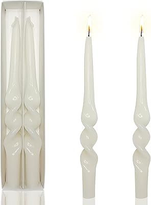 Ensemble de bougies torsadées colorées sans gouttes de 9,3 pouces pour la décoration